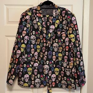 Halloween skull jacket and tie